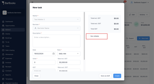 non-billable task